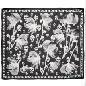 Alexander McQueen Classic Skull Silk Chiffon Scarf